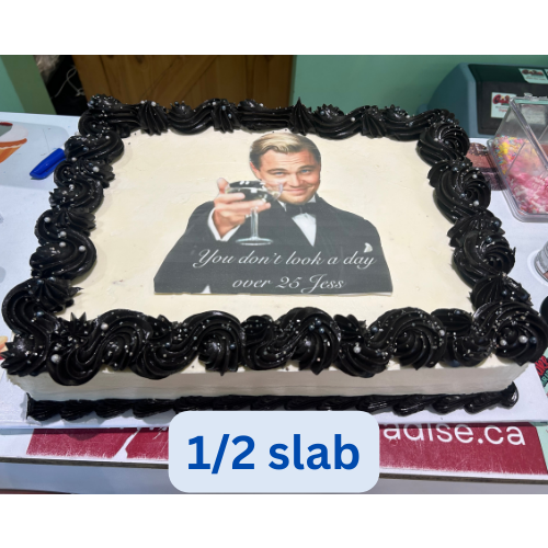 Branded Rectangle Logo Slab Cake