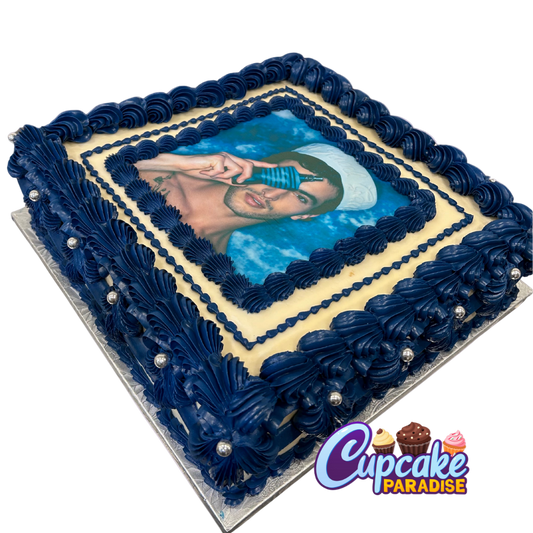 Branded Vintage Rectangle Logo Slab Cake