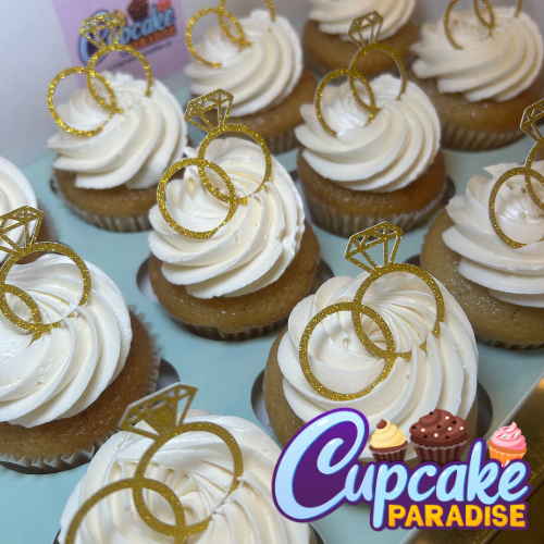 Marry Me Rings Cupcakes - 12 Cupcakes