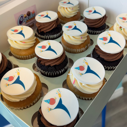 Branded Logo Cupcakes - Choose Your Flavors