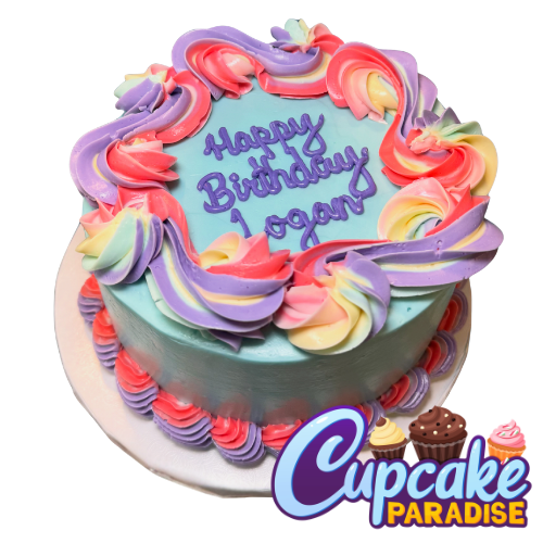 Rainbow Message Cake