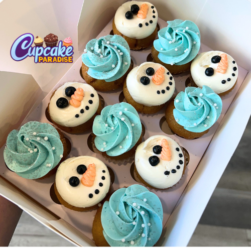 Snowman Mini Cupcakes (24)